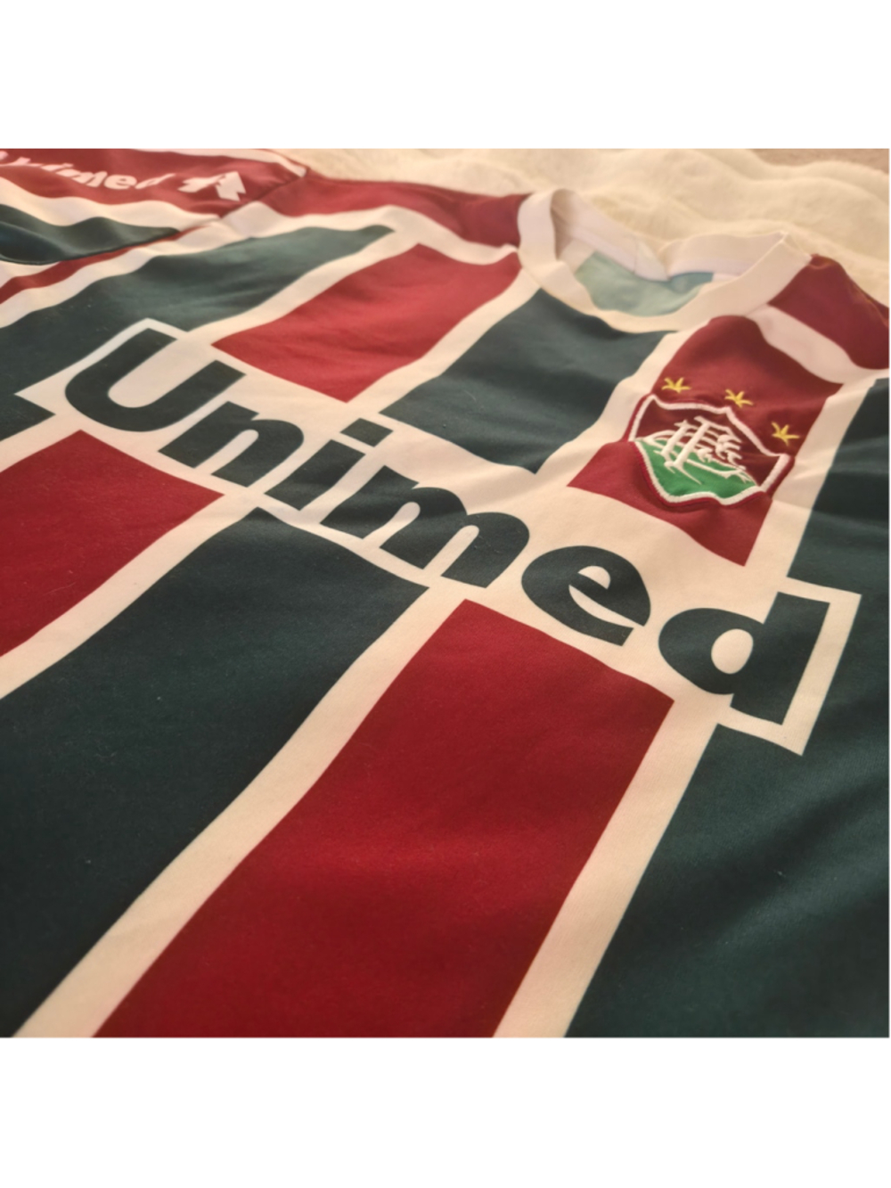 Vintage Fluminense FC #10 Jersey Unimed Brazil Soccer Football Tricolor Shirt